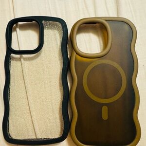 Protective Phone Case Set - Black and Brown